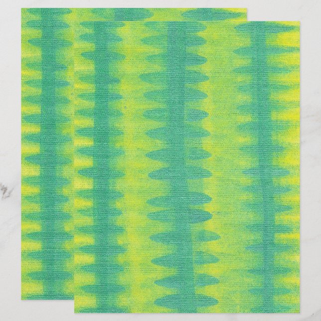 Leichte grüne Ladetasche, Gelb, Scrapbook Papier (Vorne/Hinten)