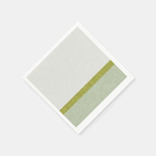 Leichte grüne Olive Green Abstrakte Textile Serviette (Ecke)