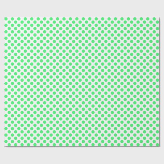Leichte grüne Polka-Dot zum Weißbuch Geschenkpapier (Flach)
