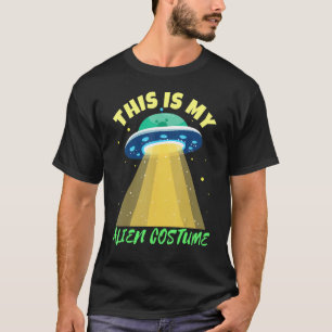 Leichte Halloween-Kostüme, Lazy-Alien-Kostüm T-Shirt