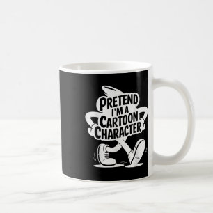 Leichte Halloween-Kostüme täuschen im Cartoon Kaffeetasse