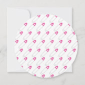 Leichte Haut und Windeln rosa | Einladung der Baby (Rückseite)