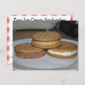 Leichte Ice Cream Sandwiches Rezept Card Postkarte (Vorne/Hinten)