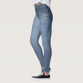 Leichte Jeans Überdruckte Leggings (Links)