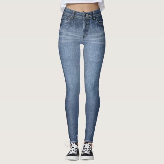 Leichte Jeans Überdruckte Leggings (Vorderseite)