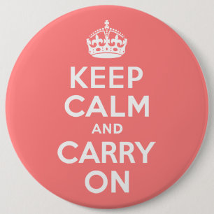 Leichte Korallen halten Ruhe und tragen weiter Button