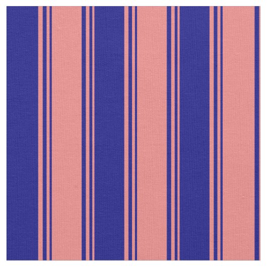Leichte Korallen und blaufarbige Linien Stoff (Nahaufnahme)