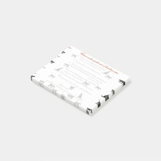 Leichte Kunst des In Herden lebens der Katzen - Post-it Klebezettel (angewinkelt)