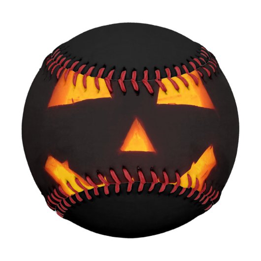 Leichte Kürbislaterne Baseball (Vorderseite)
