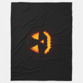 Leichte Kürbislaterne Fleecedecke (Vorderseite)