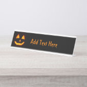Leichte Kürbislaterne Schreibtischnamensplakette (Vorderseite )