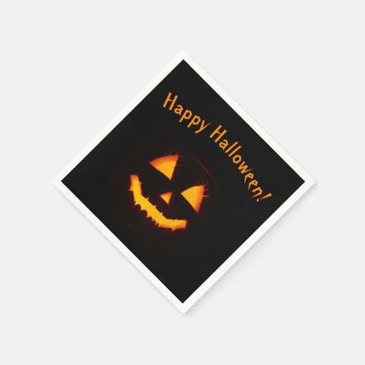 Leichte Kürbislaterne Serviette (Ecke)