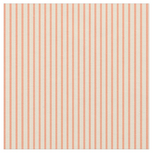 Leichte Lachs und beige farbige Lines Stoff (Nahaufnahme)