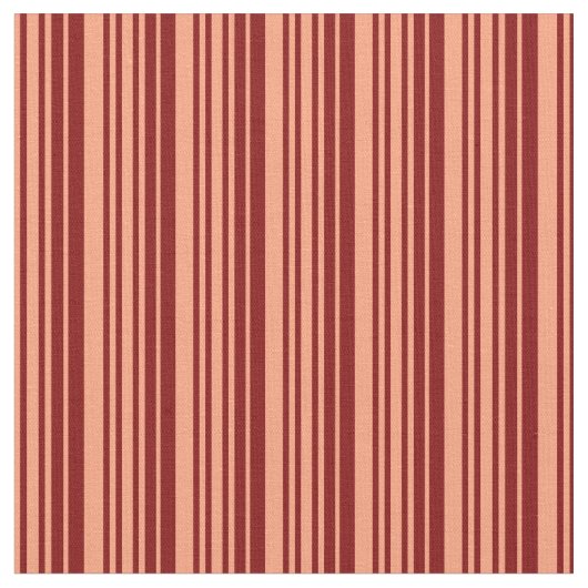 Leichte Lachse und farbige Maroon-Linien Stoff (Nahaufnahme)