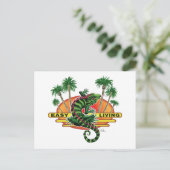 Leichte Lebenden Lizard am Strand Postkarte (Stehend Vorderseite)