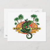 Leichte Lebenden Lizard am Strand Postkarte (Vorne/Hinten)