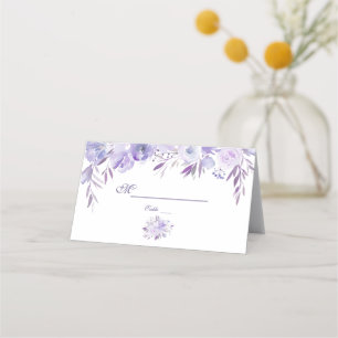 Leichte Lila, bläuliche Violett-Tischnummer Platzkarte