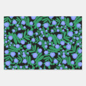 Leichte Lila Blume mit Blumenmuster und Pflanze mi Geschenkpapier Set (Vorderseite 2)