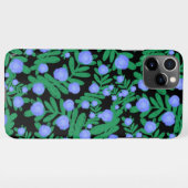 Leichte Lila Blume mit Blumenmuster und Pflanze mi iPhone Hülle (Rückseite (Horizontal))