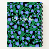 Leichte Lila Blume mit Blumenmuster und Pflanze mi Notizblock (Rückseite)