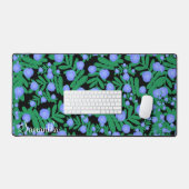 Leichte Lila Blume mit Blumenmuster und Pflanze mi Schreibtischunterlage (Tastatur & Maus)