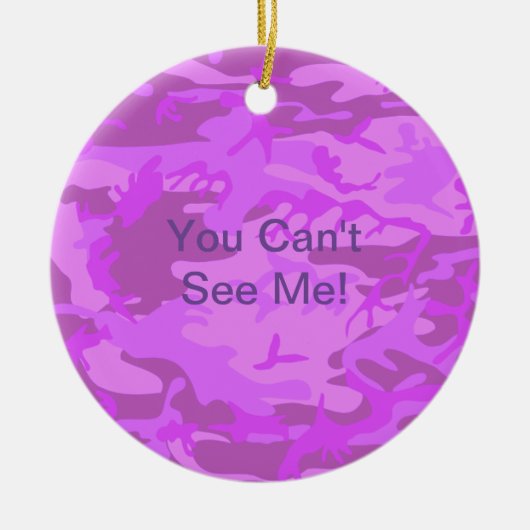 Leichte Lila Camouflage Keramik Ornament (Vorne)