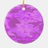 Leichte Lila Camouflage Keramik Ornament (Hinten)