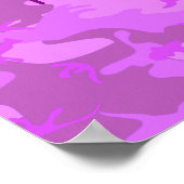Leichte Lila Camouflage Verstecken Klein Poster (Ecke)