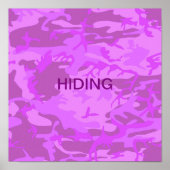 Leichte Lila Camouflage Verstecken Klein Poster (Vorne)