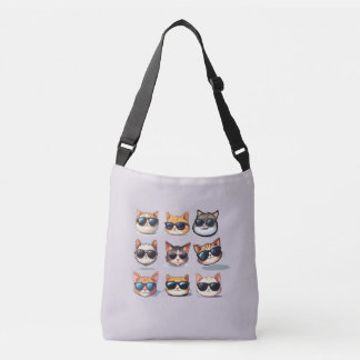 Leichte Lila Cat Theme Cross Body Bag Tasche