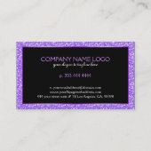 Leichte Lila Glitzer und Glitzern Visitenkarte (Rückseite)