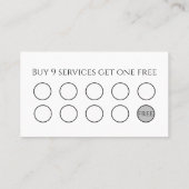 Leichte Lila Kristalle Salon Wellness-Center Treuekarte (Rückseite)