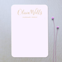 Leichte Lila Lavendel Gold Earring Display Card