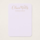 Leichte Lila Lavendel Gold Earring Display Card (Vorderseite)