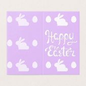 Leichte Lila Osterpackung mit 25 Mini-Karten (Außenseite Aufgefaltet)