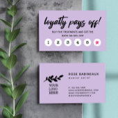 Leichte Lila Pink Star Loyalty Pays Off Logos Treuekarte
