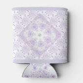 leichte lila Schneeflocke & glitzerndes Herz Dosenkühler (Rückseite)