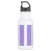 leichte lila Schneeflocke & glitzerndes Herz Edelstahlflasche (Rückseite)