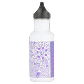 leichte lila Schneeflocke & glitzerndes Herz Edelstahlflasche (Rechts)