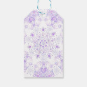 leichte lila Schneeflocke & glitzerndes Herz Geschenkanhänger (Rückseite)