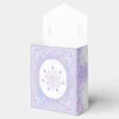 leichte lila Schneeflocke & glitzerndes Herz Geschenkschachtel (Geöffnet)