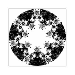 leichte lila Schneeflocke & glitzerndes Herz Gummistempel