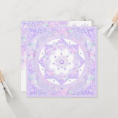 leichte lila Schneeflocke & glitzerndes Herz Karte (Vorderseite/Rückseite Beispiel)