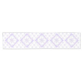 leichte lila Schneeflocke & glitzerndes Herz Kurzer Tischläufer (Horizontal)