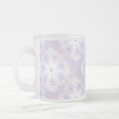 leichte lila Schneeflocke & glitzerndes Herz Mattglastasse (Links)