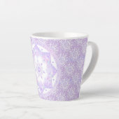 leichte lila Schneeflocke & glitzerndes Herz Milchtasse (Rechte Ecke)