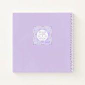 leichte lila Schneeflocke & glitzerndes Herz Notizblock (Rückseite)