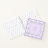 leichte lila Schneeflocke & glitzerndes Herz Notizblock (Innenseite)