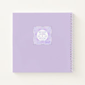 leichte lila Schneeflocke & glitzerndes Herz Notizblock (Rückseite)