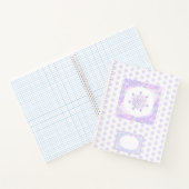 leichte lila Schneeflocke & glitzerndes Herz Notizblock (Innenseite)